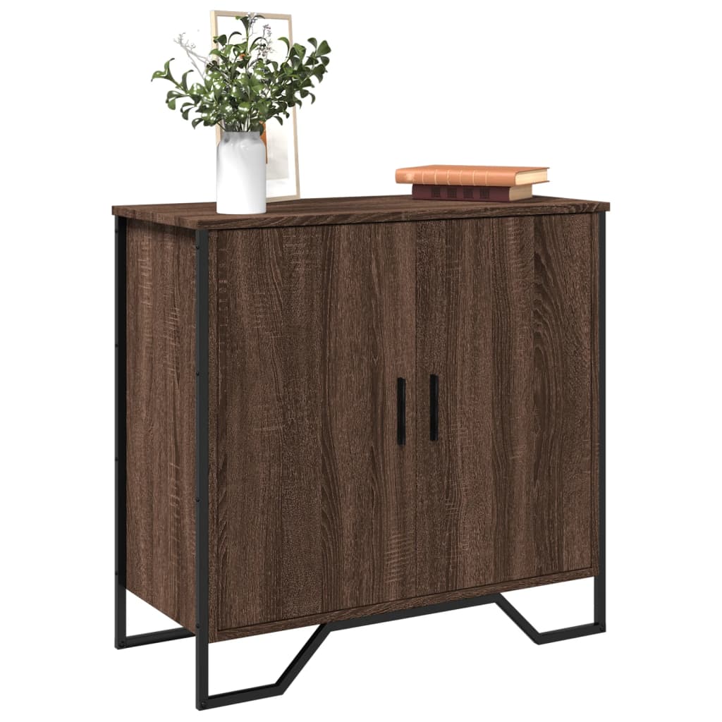 Sideboard Braun Eichen-Optik 78x35,5x74,5 cm Holzwerkstoff