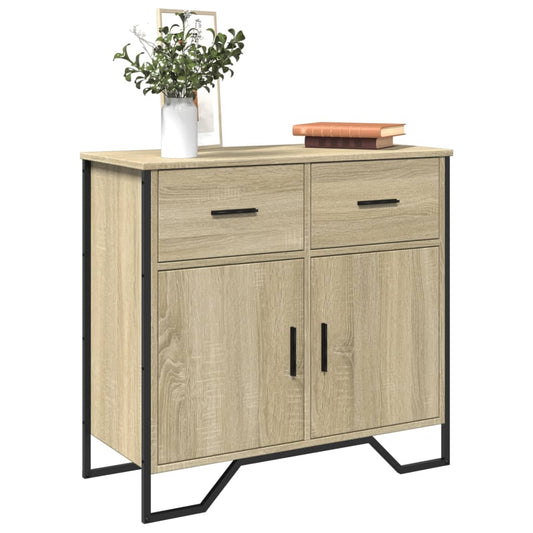 Sideboard Sonoma-Eiche 79,5x35,5x74,5 cm Holzwerkstoff