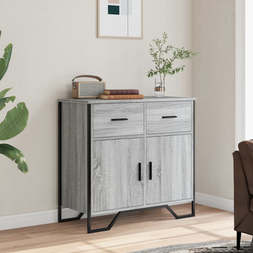 Sideboard Grau Sonoma 79,5x35,5x74,5 cm Holzwerkstoff