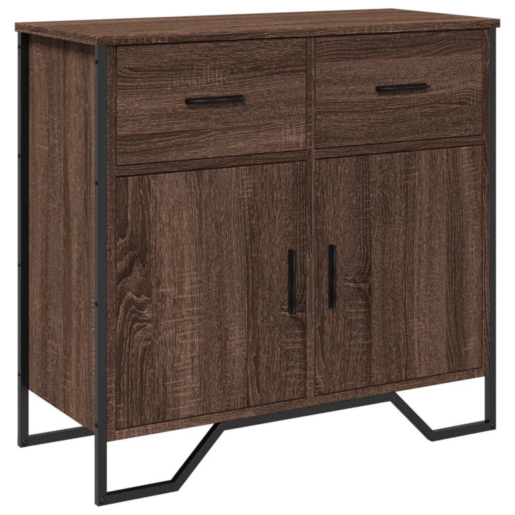 Sideboard Braun Eichen-Optik 79,5x35,5x74,5 cm Holzwerkstoff