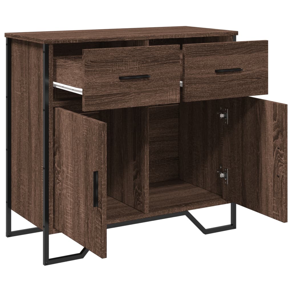 Sideboard Braun Eichen-Optik 79,5x35,5x74,5 cm Holzwerkstoff