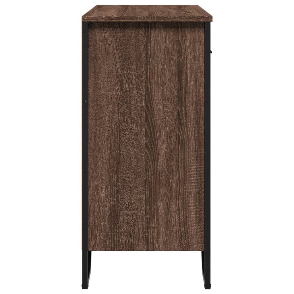 Sideboard Braun Eichen-Optik 79,5x35,5x74,5 cm Holzwerkstoff