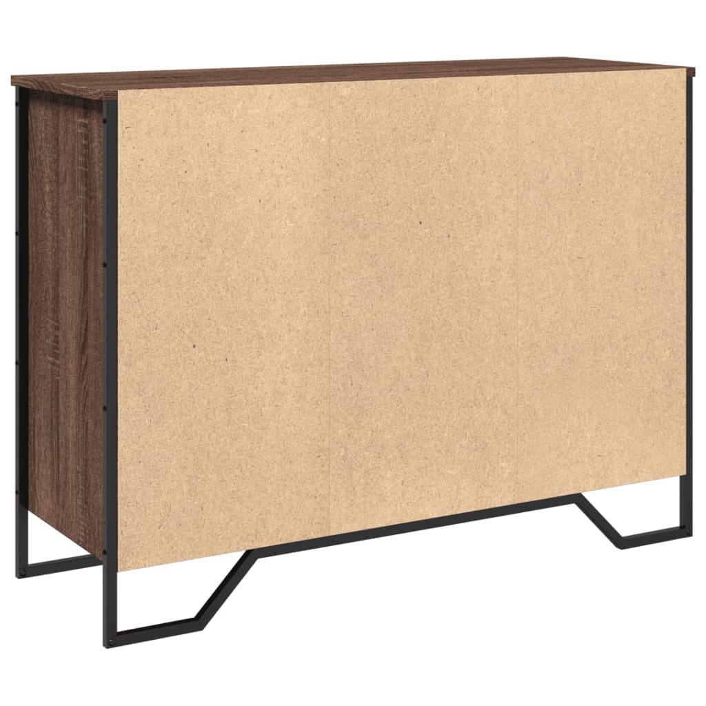 Sideboard Braun Eichen-Optik 101x35,5x74,5 cm Holzwerkstoff