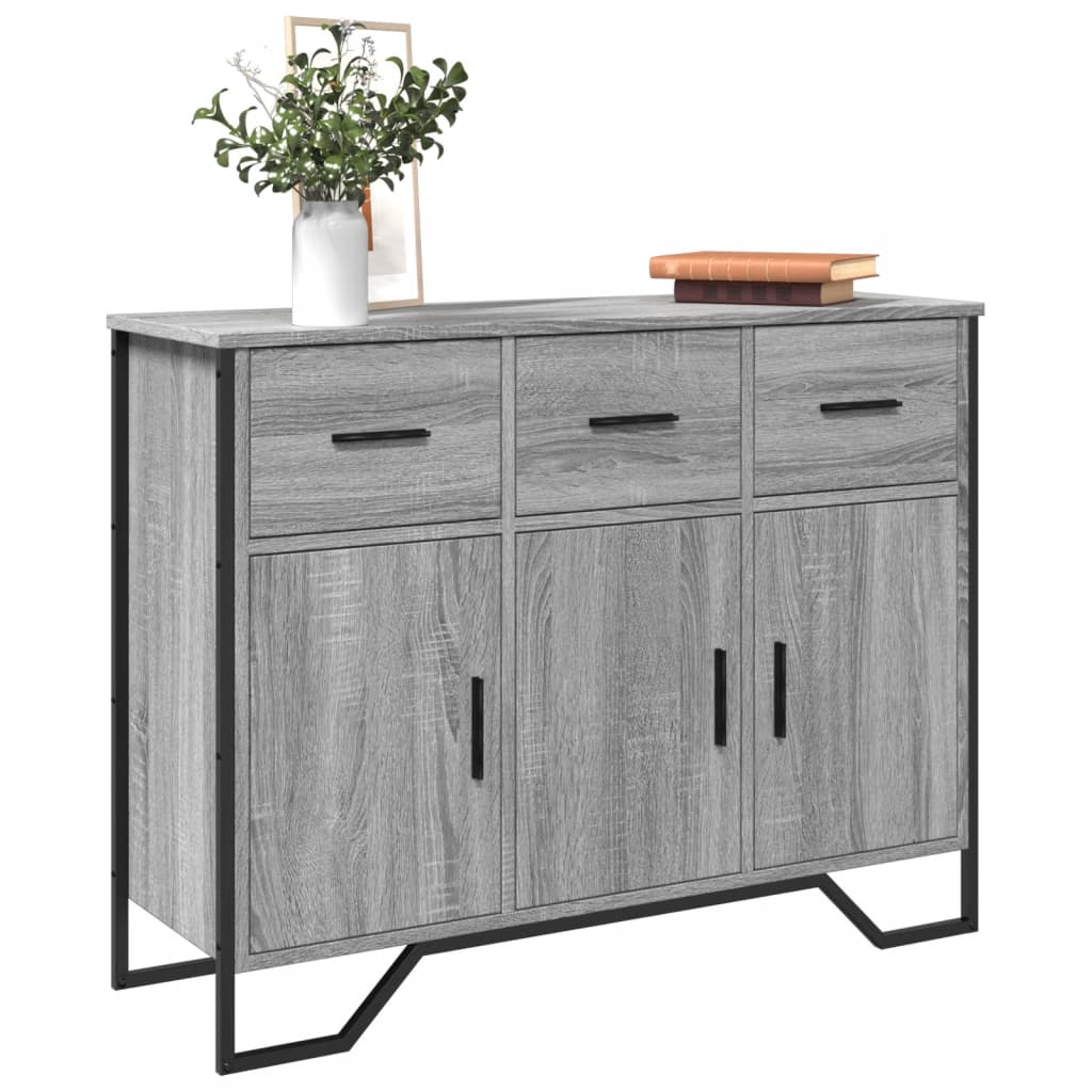 Sideboard Grau Sonoma 97x32,5x74,5 cm Holzwerkstoff