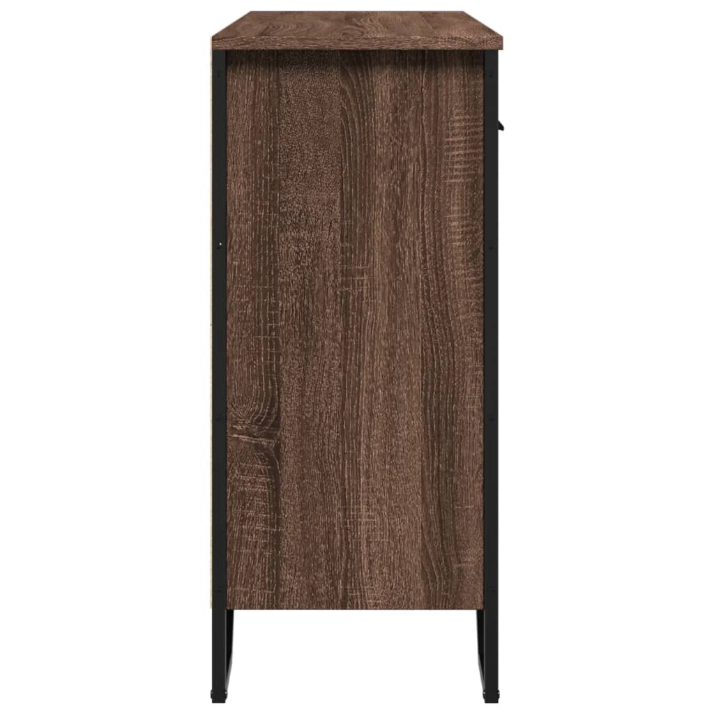 Sideboard Braun Eichen-Optik 97x32,5x74,5 cm Holzwerkstoff