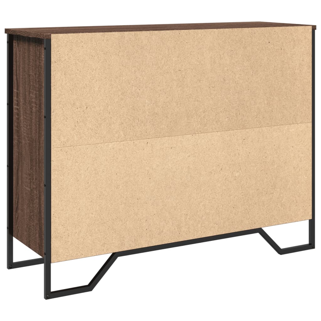 Sideboard Braun Eichen-Optik 97x32,5x74,5 cm Holzwerkstoff