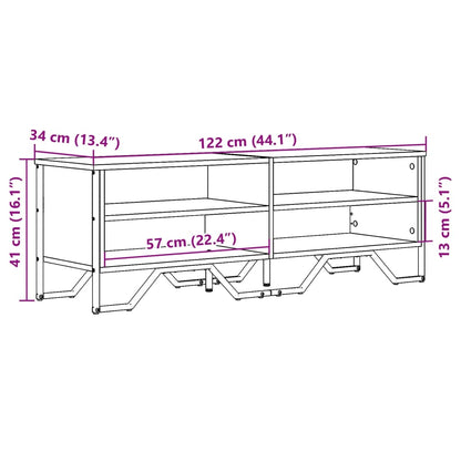 TV-Schrank Schwarz 122x34x41 cm Holzwerkstoff