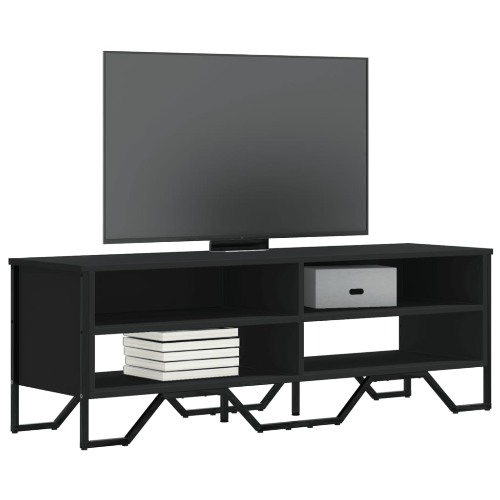 TV-Schrank Schwarz 122x34x41 cm Holzwerkstoff