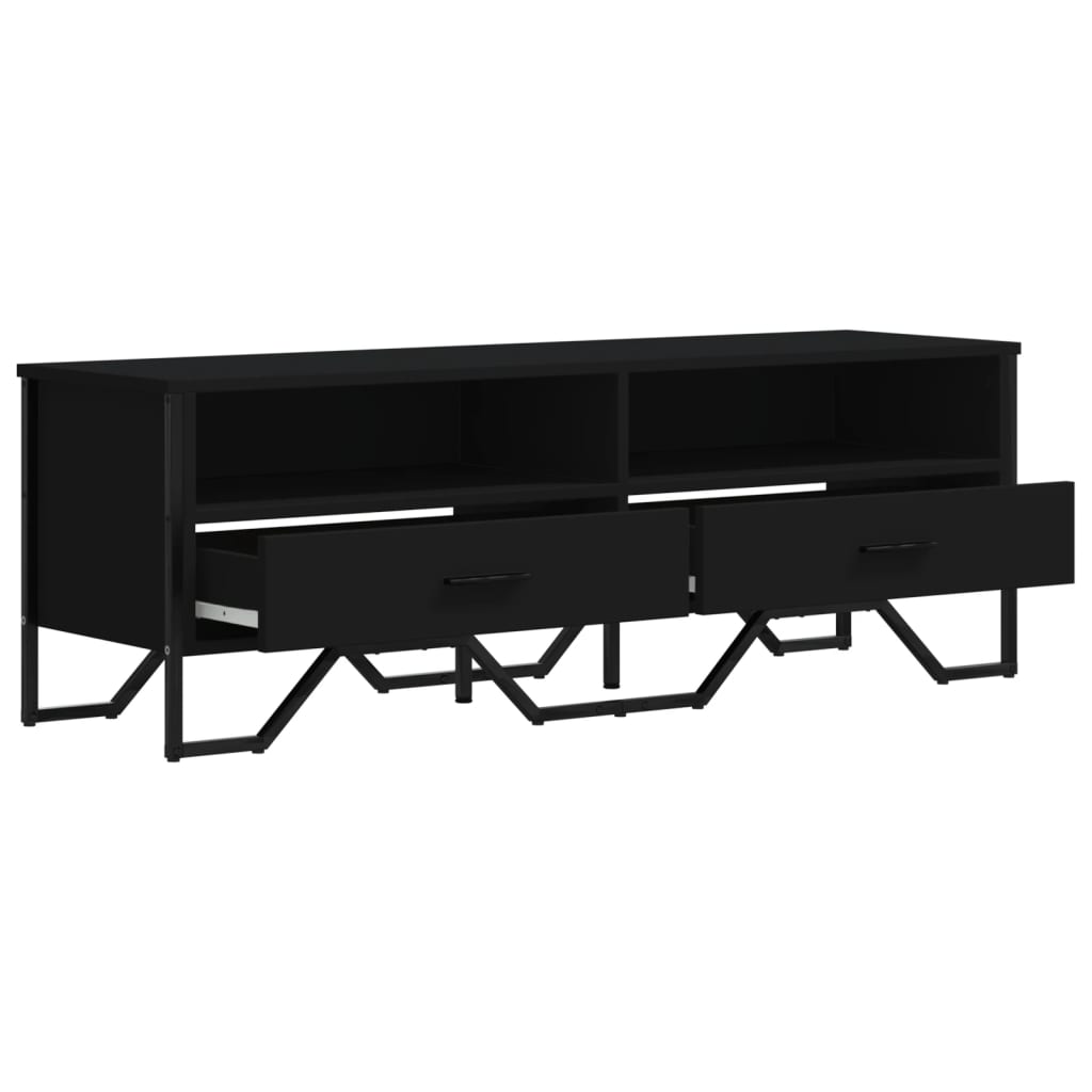 TV-Schrank Schwarz 122x34x41 cm Holzwerkstoff