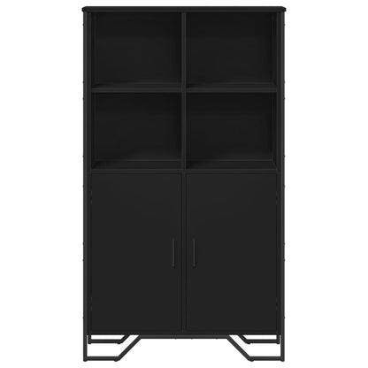 Highboard Schwarz 79,5x35,5x137,5 cm Holzwerkstoff