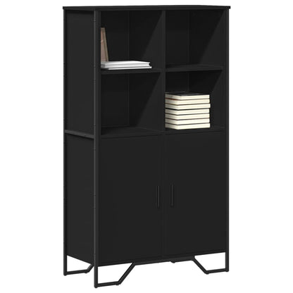 Highboard Schwarz 79,5x35,5x137,5 cm Holzwerkstoff