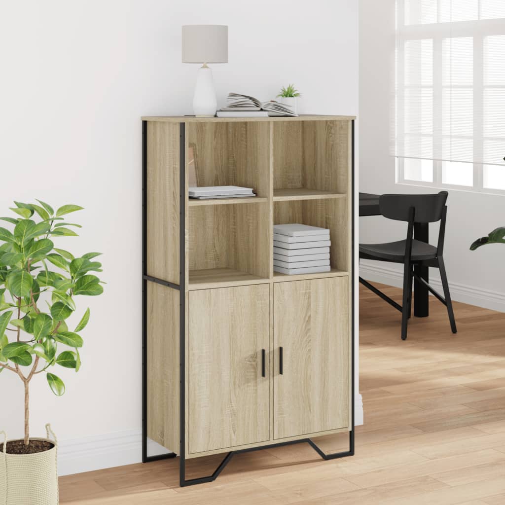 Highboard Sonoma-Eiche 79,5x35,5x137,5 cm Holzwerkstoff