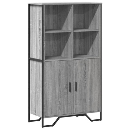 Highboard Grau Sonoma 79,5x35,5x137,5 cm Holzwerkstoff