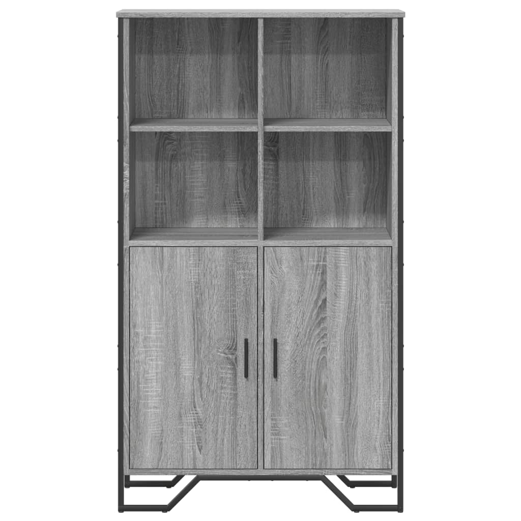 Highboard Grau Sonoma 79,5x35,5x137,5 cm Holzwerkstoff