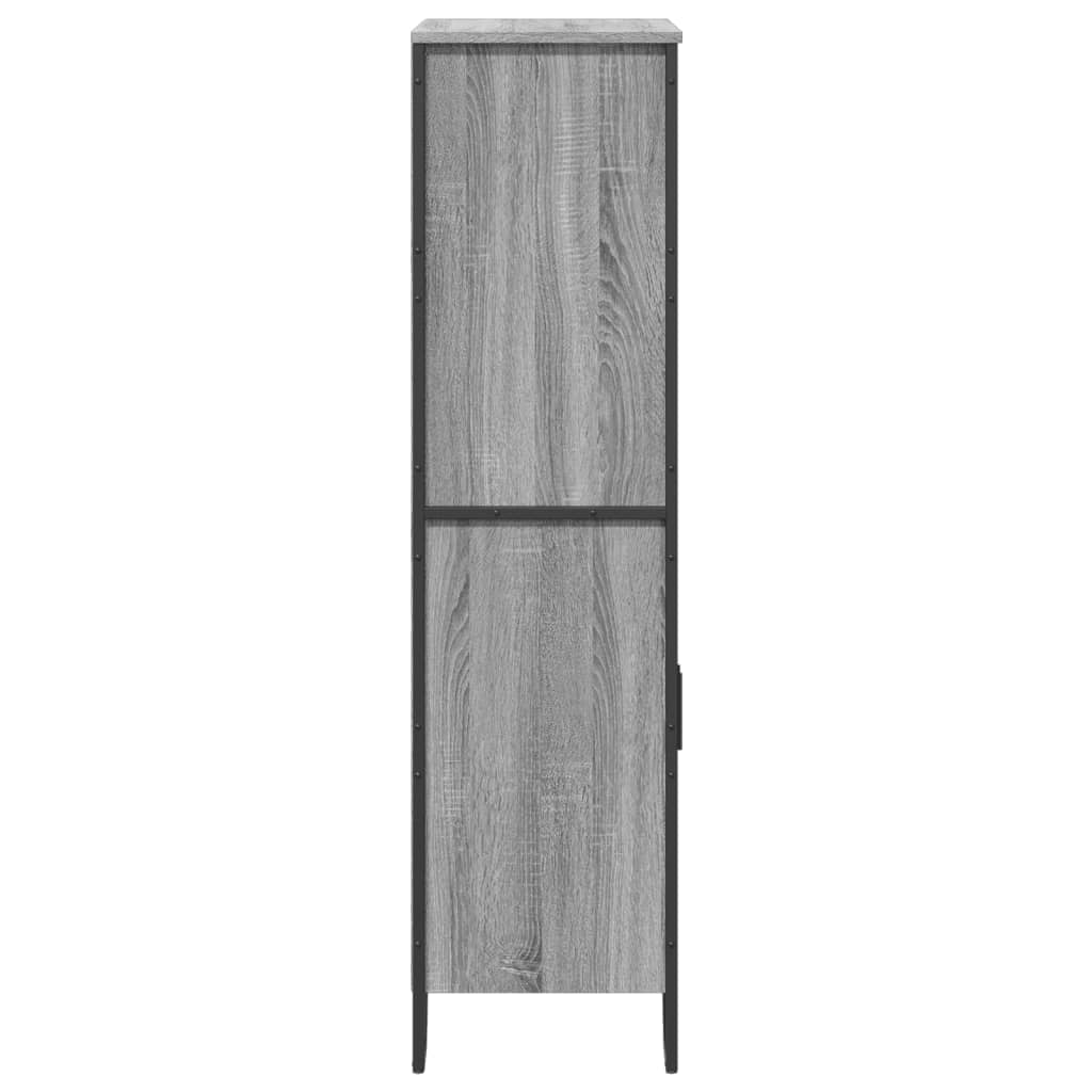 Highboard Grau Sonoma 79,5x35,5x137,5 cm Holzwerkstoff