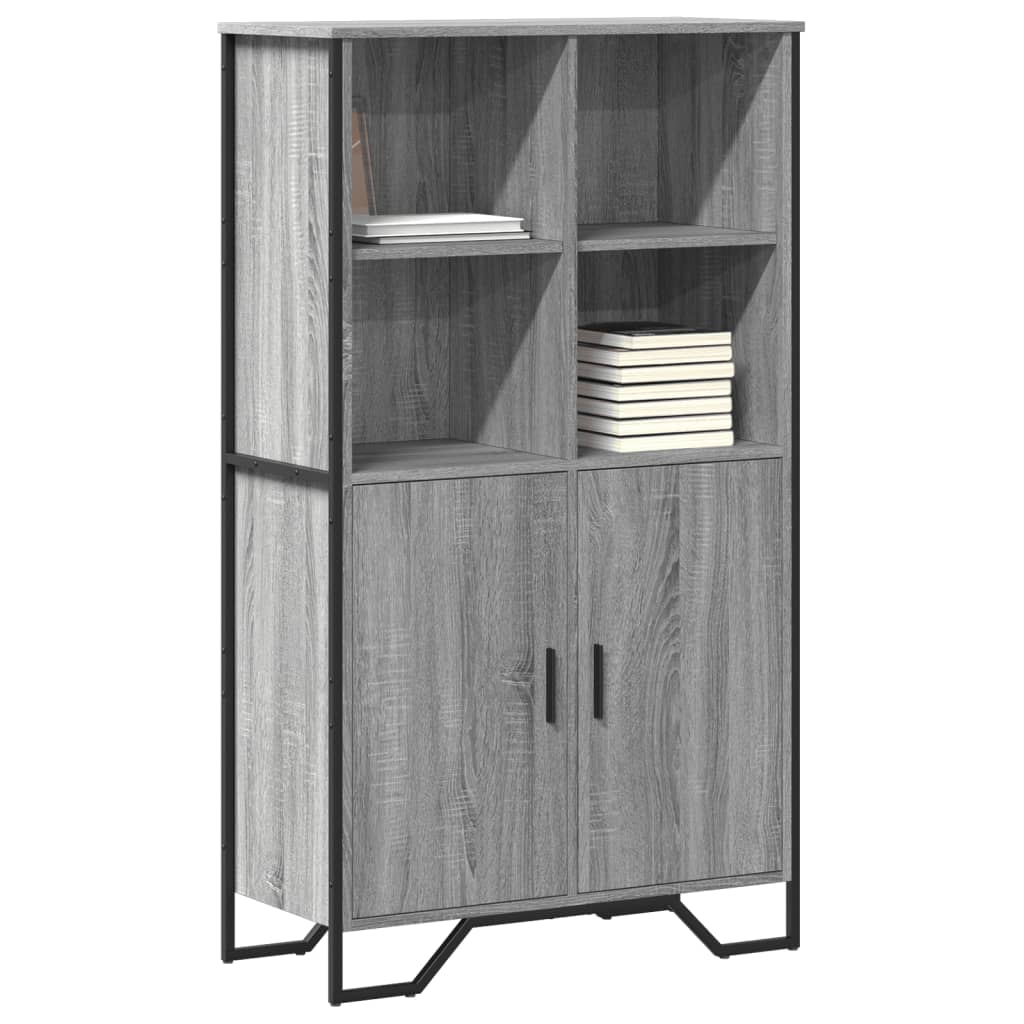 Highboard Grau Sonoma 79,5x35,5x137,5 cm Holzwerkstoff