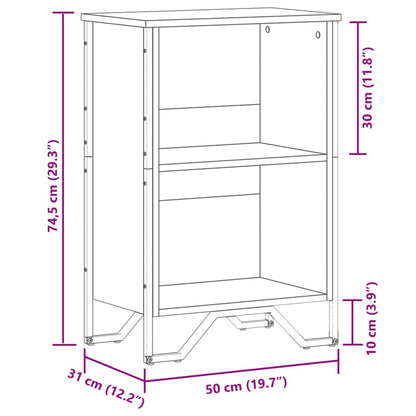 Bücherregal Sonoma-Eiche 50x31x74,5 cm Holzwerkstoff