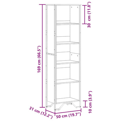 Bücherregal Sonoma-Eiche 50x31x169 cm Holzwerkstoff