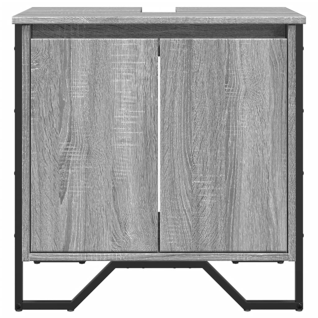 Waschbeckenunterschrank Grau Sonoma 60x35x60 cm Holzwerkstoff