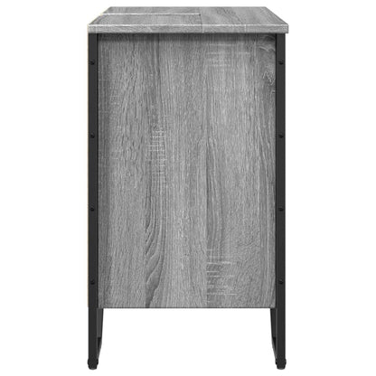 Waschbeckenunterschrank Grau Sonoma 60x35x60 cm Holzwerkstoff