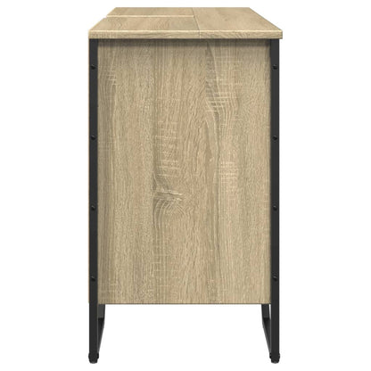 Waschbeckenunterschrank Sonoma-Eiche 91x35x60 cm Holzwerkstoff