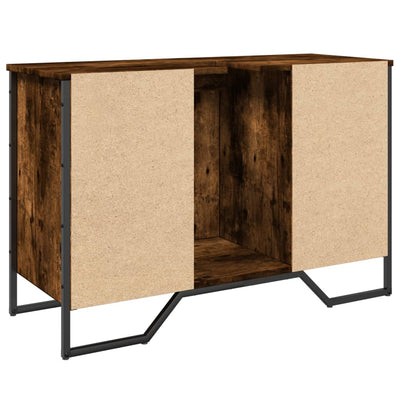 Waschbeckenunterschrank Räuchereiche 91x35x60 cm Holzwerkstoff