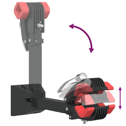 Fahrrad-Montageständer Wandmontage Klappbar Rot Schwarz Stahl