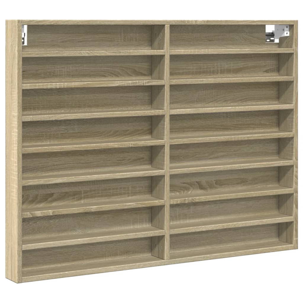 Vitrinenschrank Sonoma-Eiche 100x8,5x75 cm Holzwerkstoff