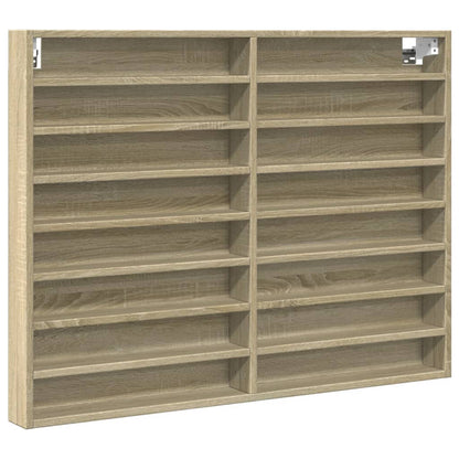 Vitrinenschrank Sonoma-Eiche 100x8,5x75 cm Holzwerkstoff