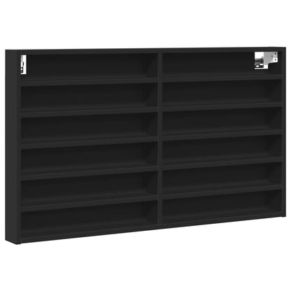 Vitrinenschrank Schwarz 100x8,5x58 cm Holzwerkstoff