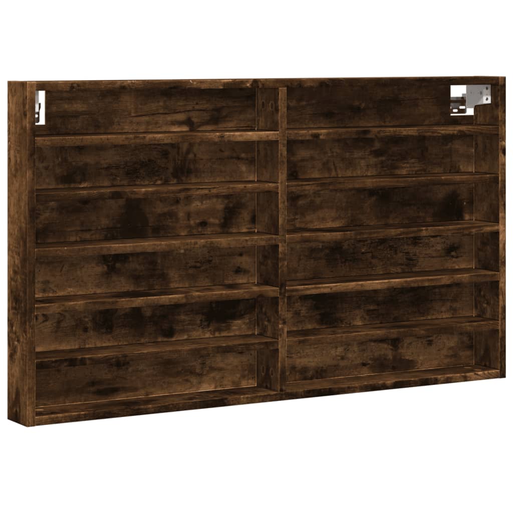 Vitrinenschrank Räuchereiche 100x8,5x58 cm Holzwerkstoff