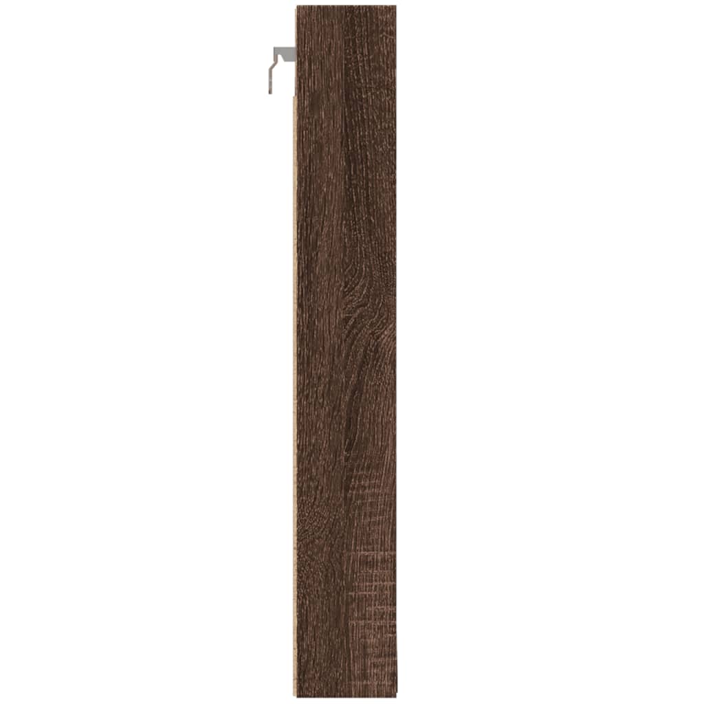 Vitrinenschrank Braun Eichen-Optik 100x8,5x58 cm Holzwerkstoff