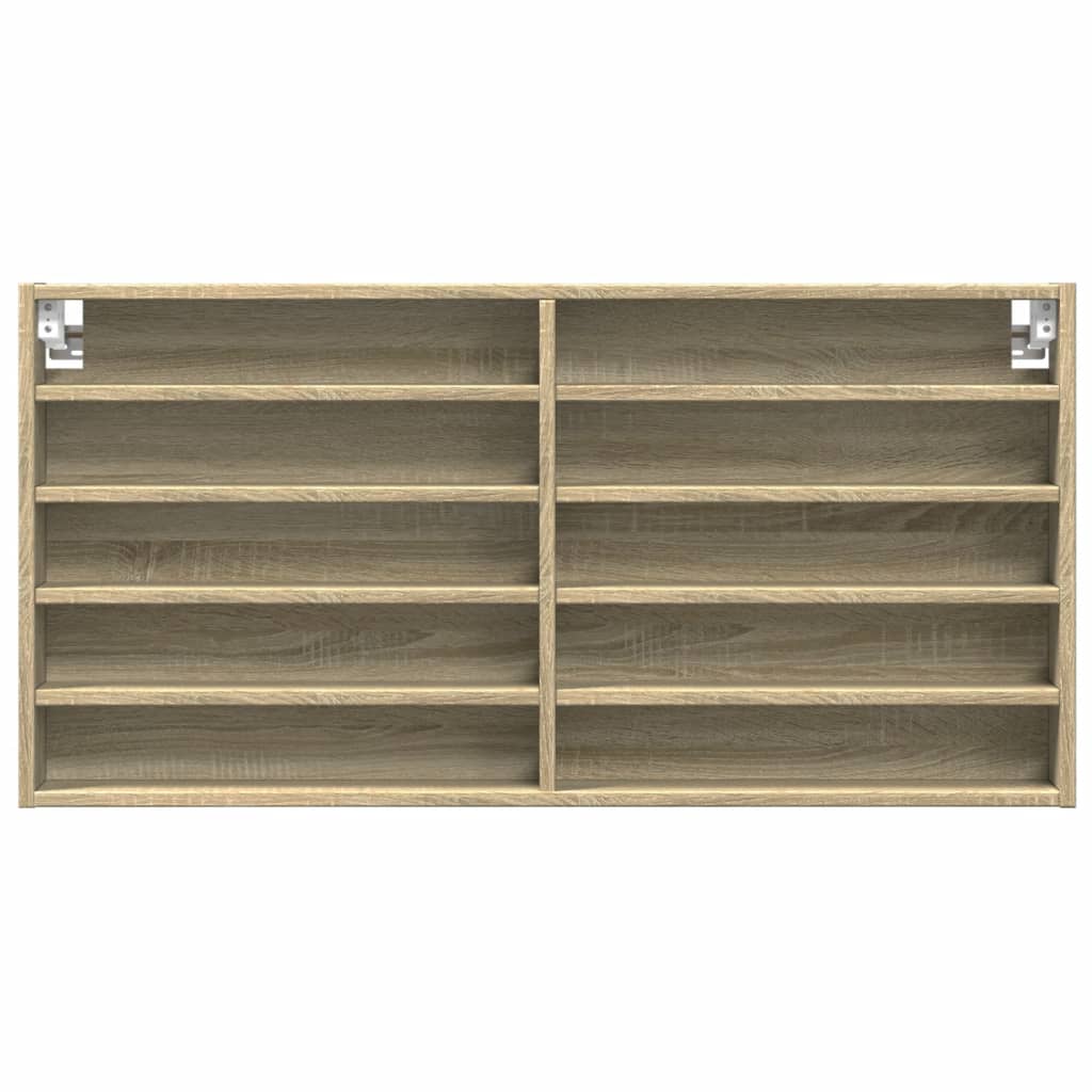 Vitrinenschrank Sonoma-Eiche 100x8,5x50 cm Holzwerkstoff