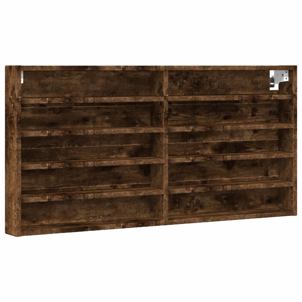 Vitrinenschrank Räuchereiche 100x8,5x50 cm Holzwerkstoff