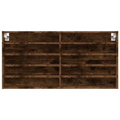 Vitrinenschrank Räuchereiche 100x8,5x50 cm Holzwerkstoff