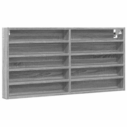 Vitrinenschrank Grau Sonoma 100x8,5x50 cm Holzwerkstoff