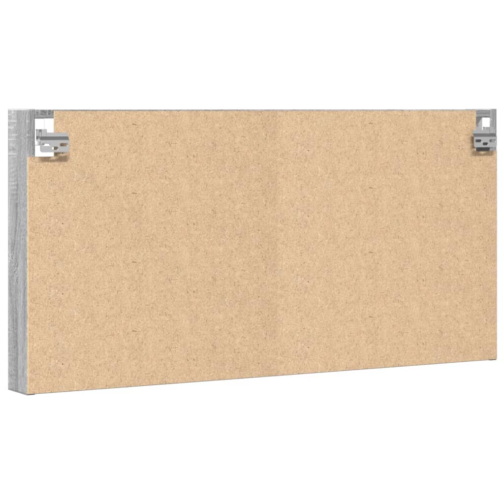 Vitrinenschrank Grau Sonoma 100x8,5x50 cm Holzwerkstoff