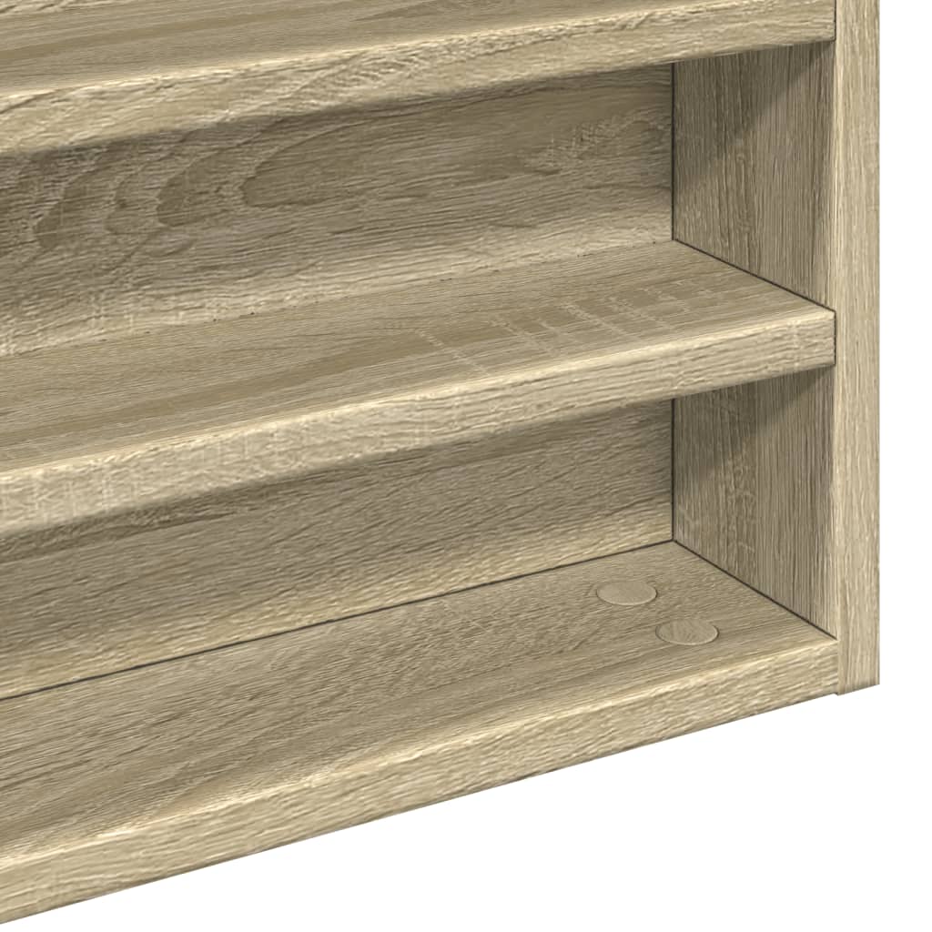 Vitrinenschrank Sonoma-Eiche 80x8,5x58 cm Holzwerkstoff