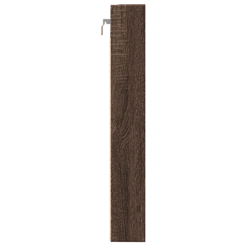 Vitrinenschrank Braun Eichen-Optik 80x8,5x58 cm Holzwerkstoff