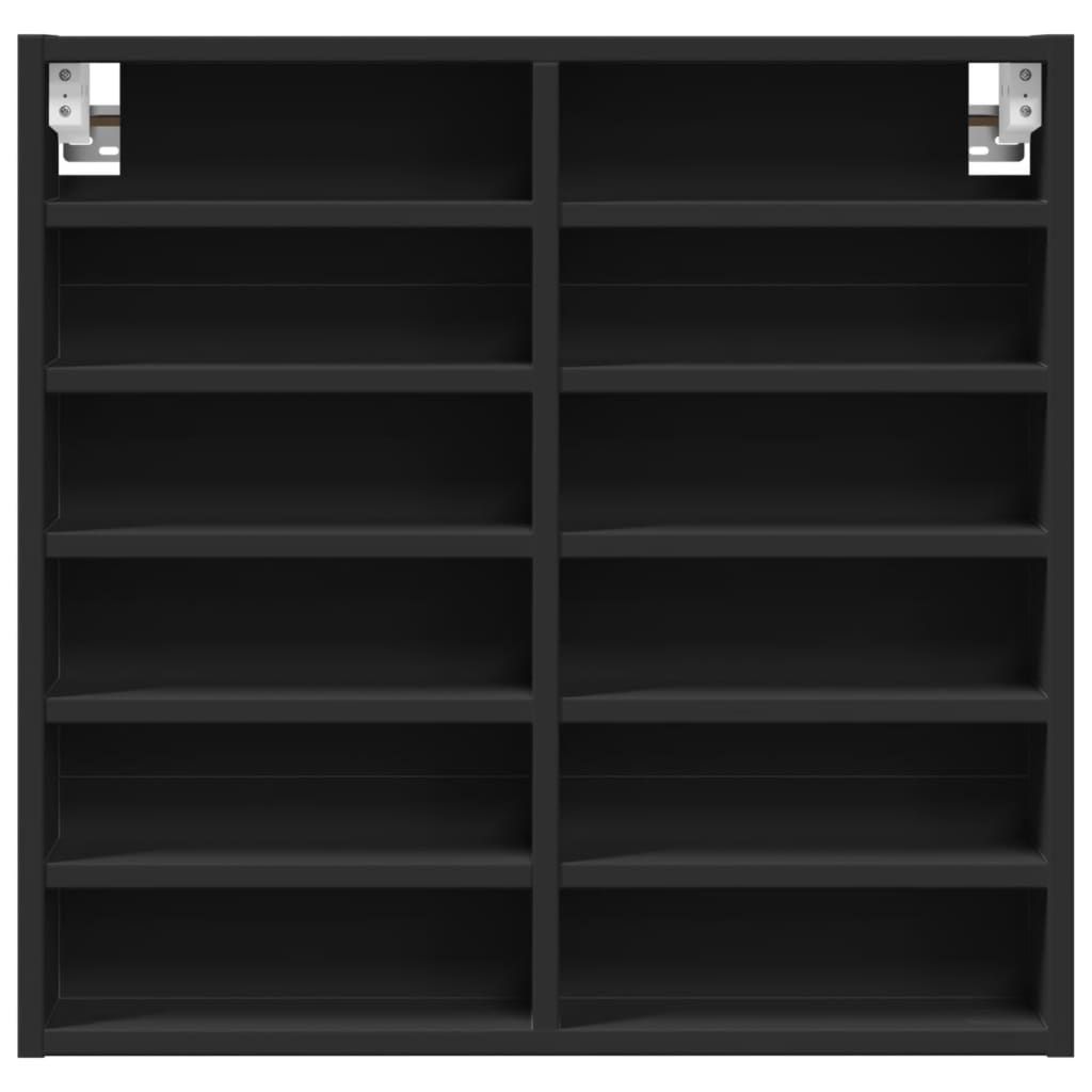 Vitrinenschrank Schwarz 60x8,5x58 cm Holzwerkstoff