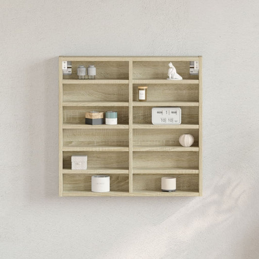 Vitrinenschrank Sonoma-Eiche 60x8,5x58 cm Holzwerkstoff