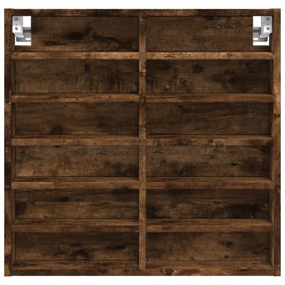 Vitrinenschrank Räuchereiche 60x8,5x58 cm Holzwerkstoff