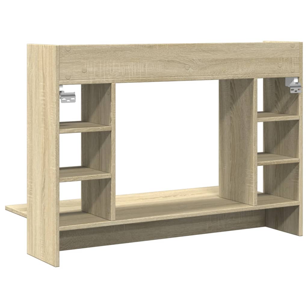 Wand-Schreibtisch Sonoma Eiche 105x48x75 cm Holzwerkstoff