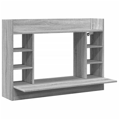 Wand-Schreibtisch Grau Sonoma 105x48x75 cm Holzwerkstoff