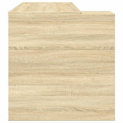 Schreibtisch Sonoma-Eiche 123,5x73,5x75 cm Holzwerkstoff