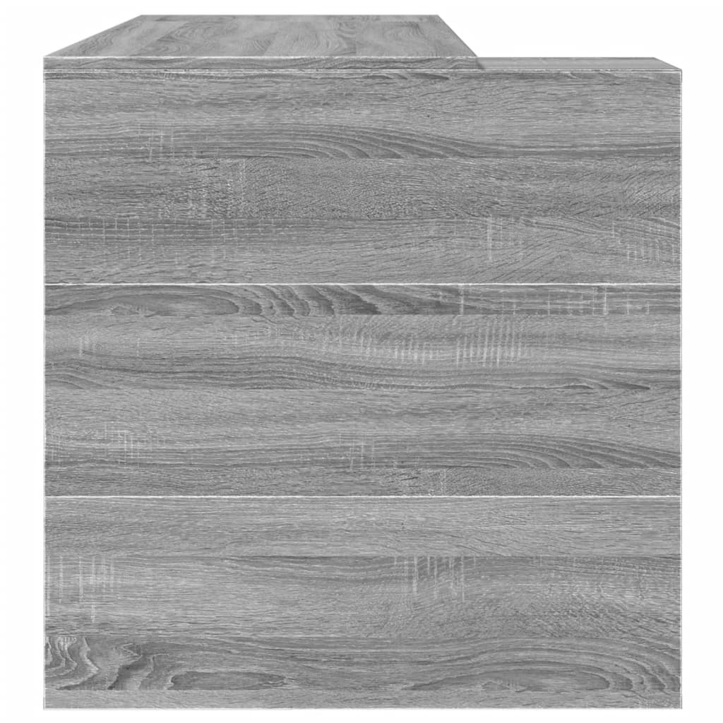 Schreibtisch Grau Sonoma 123,5x73,5x75 cm Holzwerkstoff