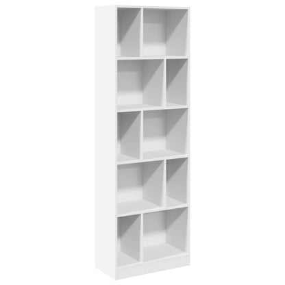 Bücherregal Weiß 57x28,5x174 cm Holzwerkstoff