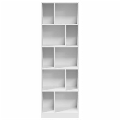 Bücherregal Weiß 57x28,5x174 cm Holzwerkstoff