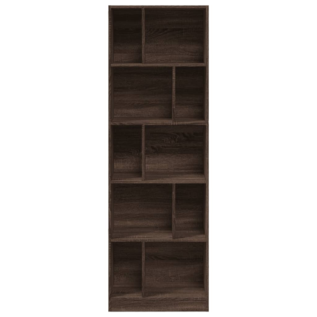 Bücherregal Braun Eichen-Optik 57x28,5x174 cm Holzwerkstoff