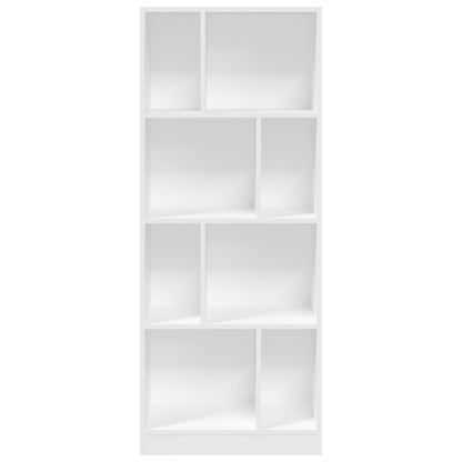 Bücherregal Weiß 57x28,5x141 cm Holzwerkstoff